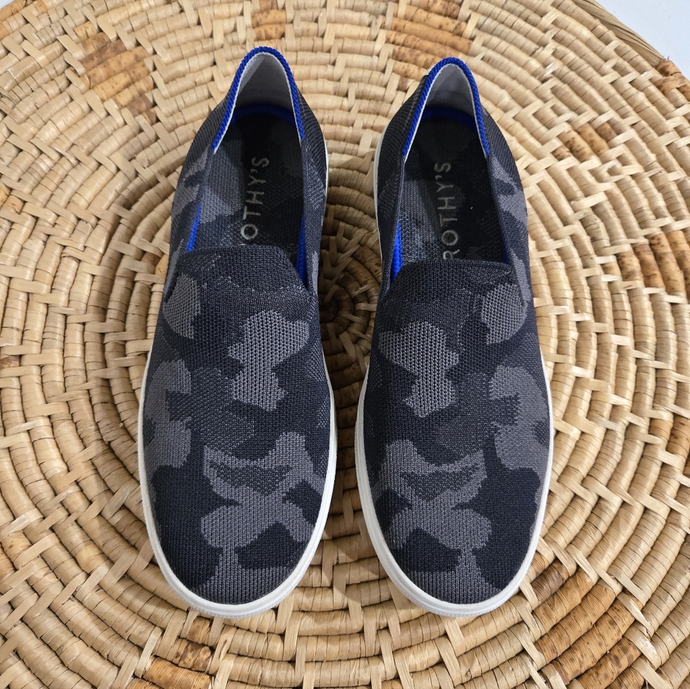 Rothy's Original Black Gray Camo Slip On Loafer 8 - Picture 7 of 7